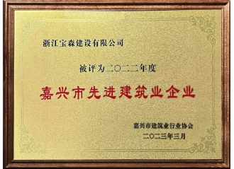 嘉興市先進建筑業(yè)企業(yè)